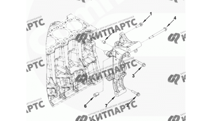 Кронштейн генератора Cummins 2.8 ISF